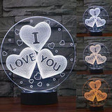 3D Heart-Shaped Atmosphere Mood Lamp